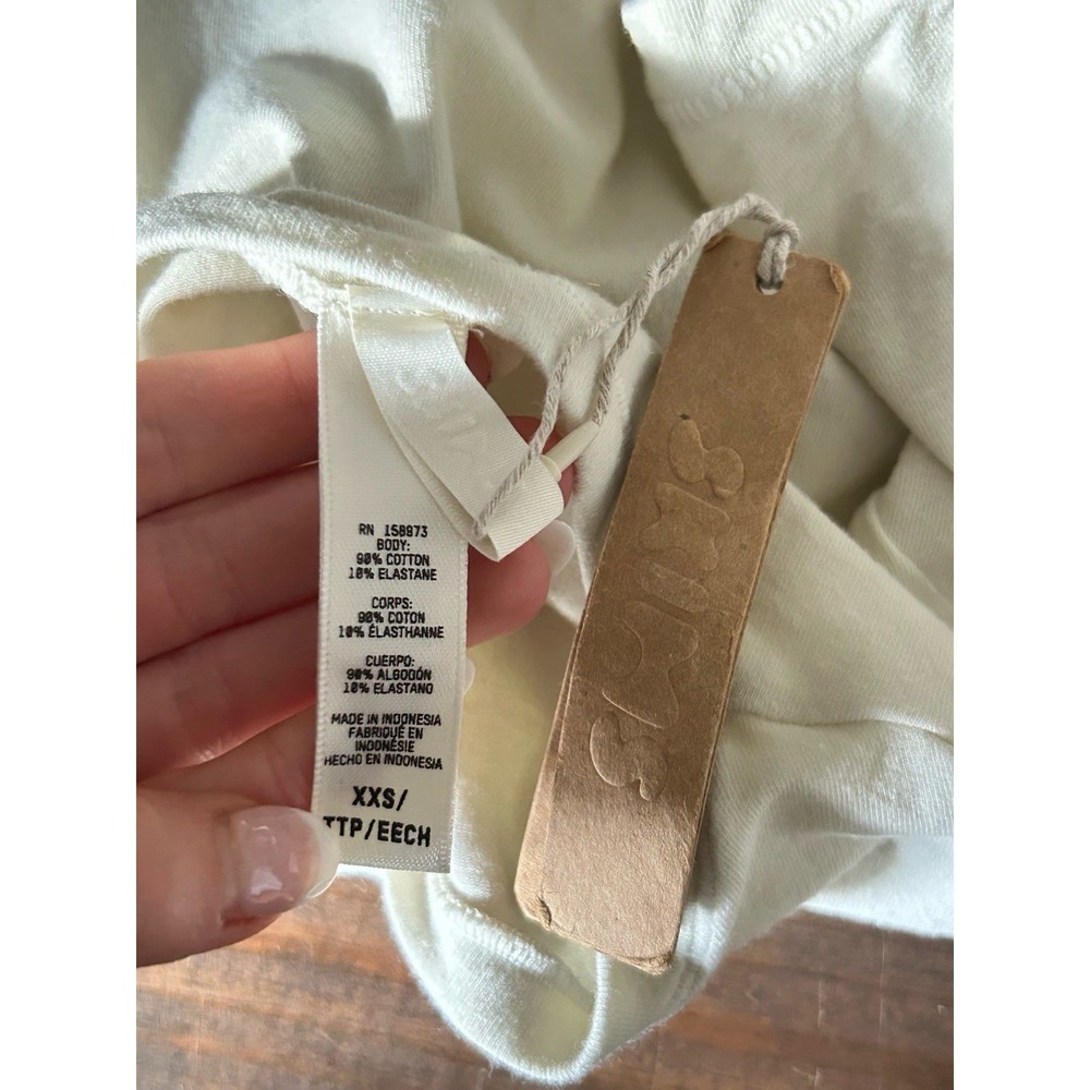 SKIMS Women's Cotton Jersey T-Shirt - Bone - Size XXS - Picture 4 of 6